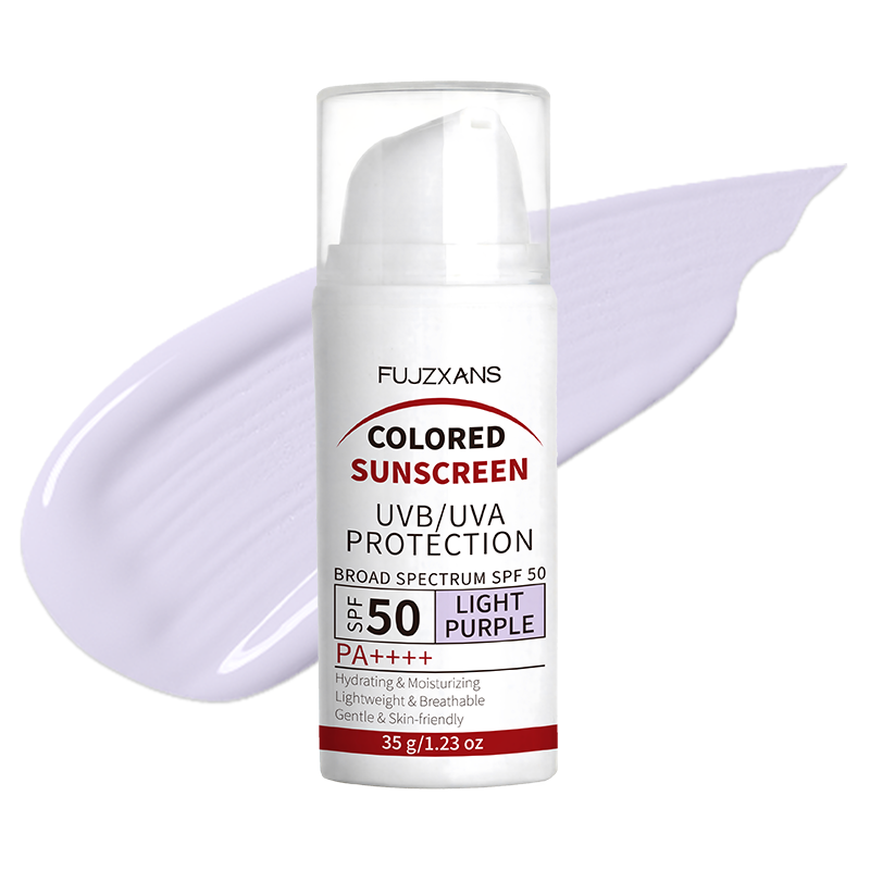 Face Moisturizer Spf - ครีมกันแดดสีม่วงอ่อน SPF 50 รองพื้นบีบีครีม - ผิวกระจ่างใส