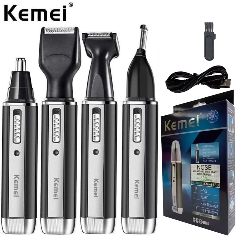 Men'S Grooming Ear Hair - เครื่องตัดขนจมูก Kemei-6630 สำหรับทำความสะอาดจมูกและหู เครื่องตัดขนจมูกแบบชาร์จได้ เครื่องตัดขนเคราสำหรับผู้ชาย เครื่องโกนหนวด