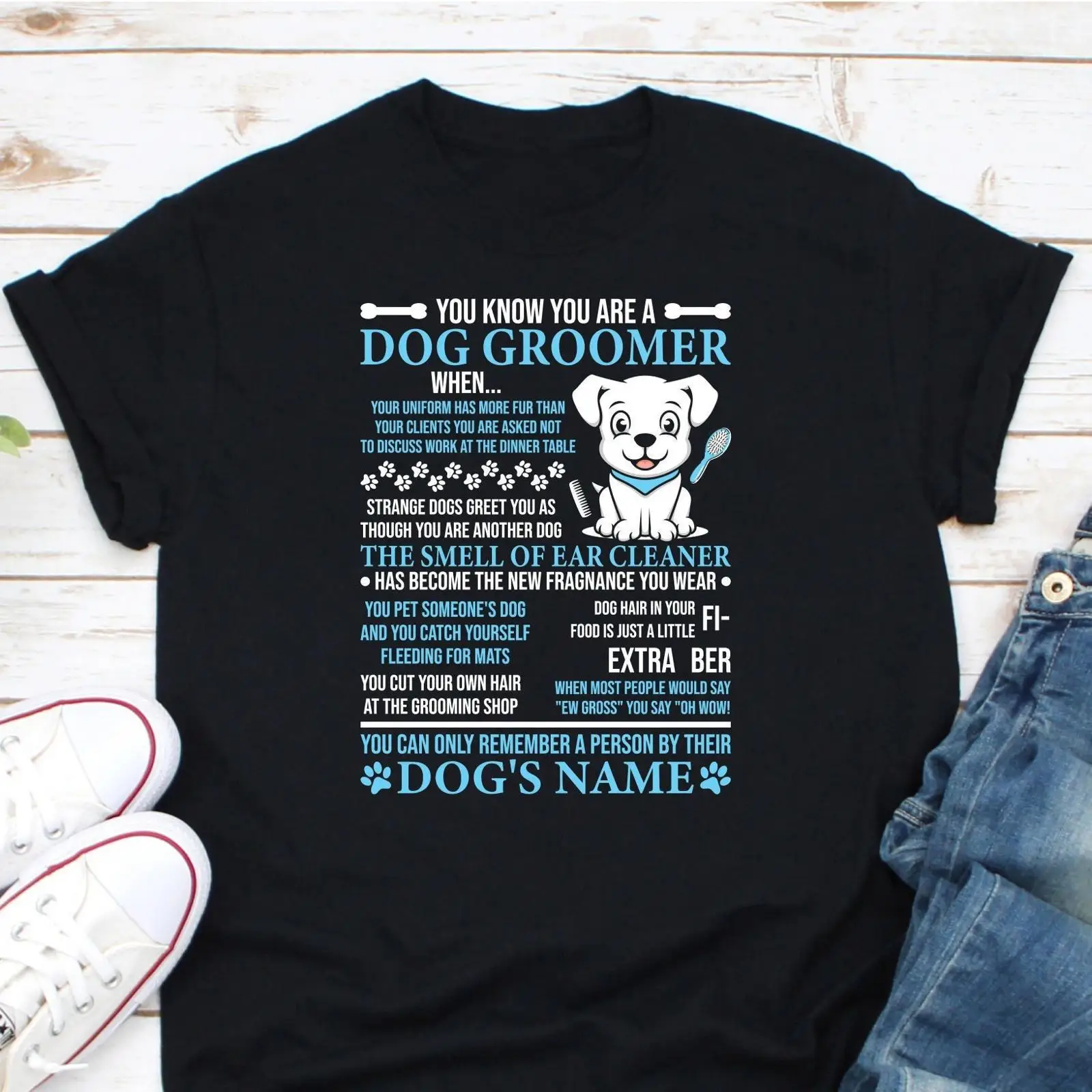 Men Grooming Quotes Short - เสื้อยืดคำพูดตลกๆ สำหรับคนรักสัตว์เลี้ยง ช่างตัดแต่งขนสุนัข คนทำงานดูแลสัตว์เลี้ยง คนรักลูกสุนัข สไตล์วินเทจ