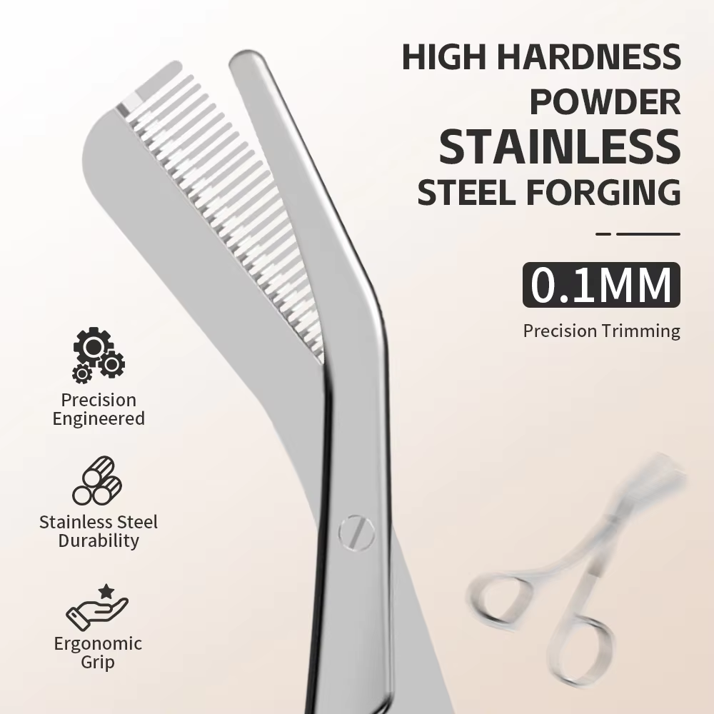 Men'S Grooming Set Gift - ชุดอุปกรณ์ตกแต่งคิ้ว 1 ชุด, กรรไกรตกแต่งคิ้วพร้อมหวี, ของขวัญสำหรับทั้งชายและหญิง, มีดโกนหนวด,