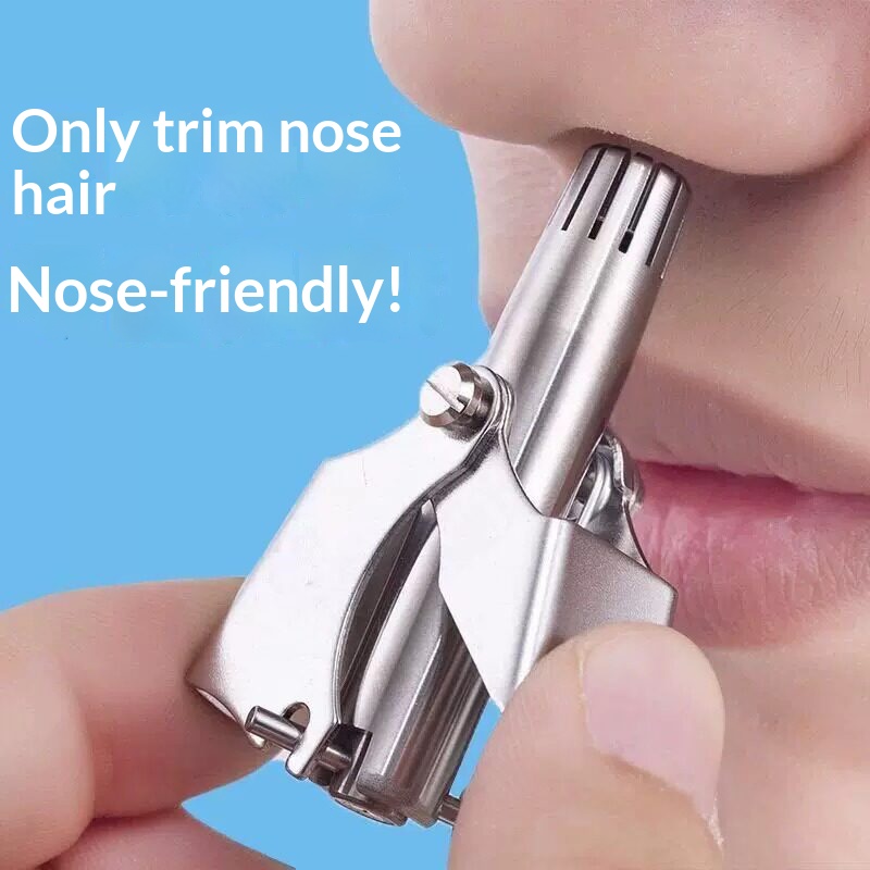 Men'S Grooming Ear Hair - 1/2 ชิ้น เครื่องตัดขนจมูกและขนหูแบบใช้มือ สแตนเลส ล้างทำความสะอาดได้ พกพาสะดวก