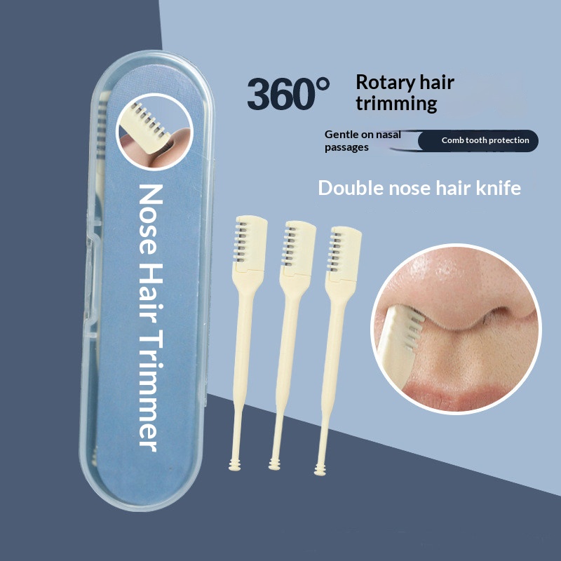 Men'S Grooming Ear Hair - เครื่องตัดขนจมูกแบบสองด้าน 360 องศา ° เครื่องตัดขนจมูกและหูแบบหมุนได้ พกพาสะดวก