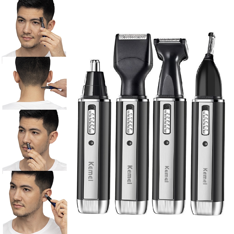 Men'S Grooming Ear Hair - เครื่องโกนหนวดไฟฟ้า Kemei แบบชาร์จได้ ออลอินวัน สำหรับผู้ชาย ชุดอุปกรณ์ตัดแต่งขน