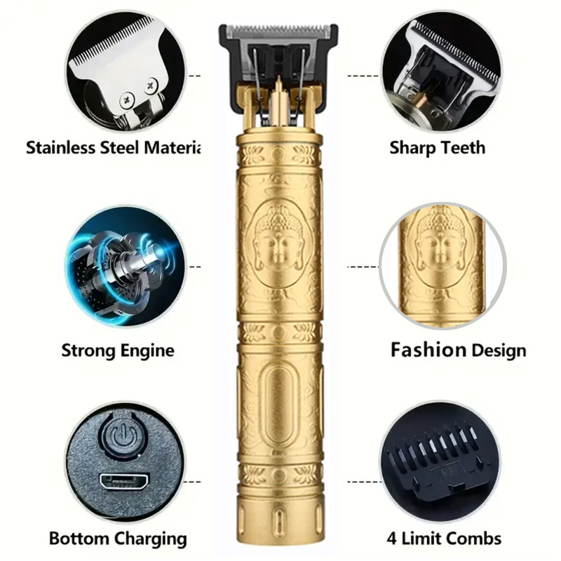 T9 Professional Hair Clipper ไ - Mens Vintage Grooming Kit บทวิจารณ์และราคา