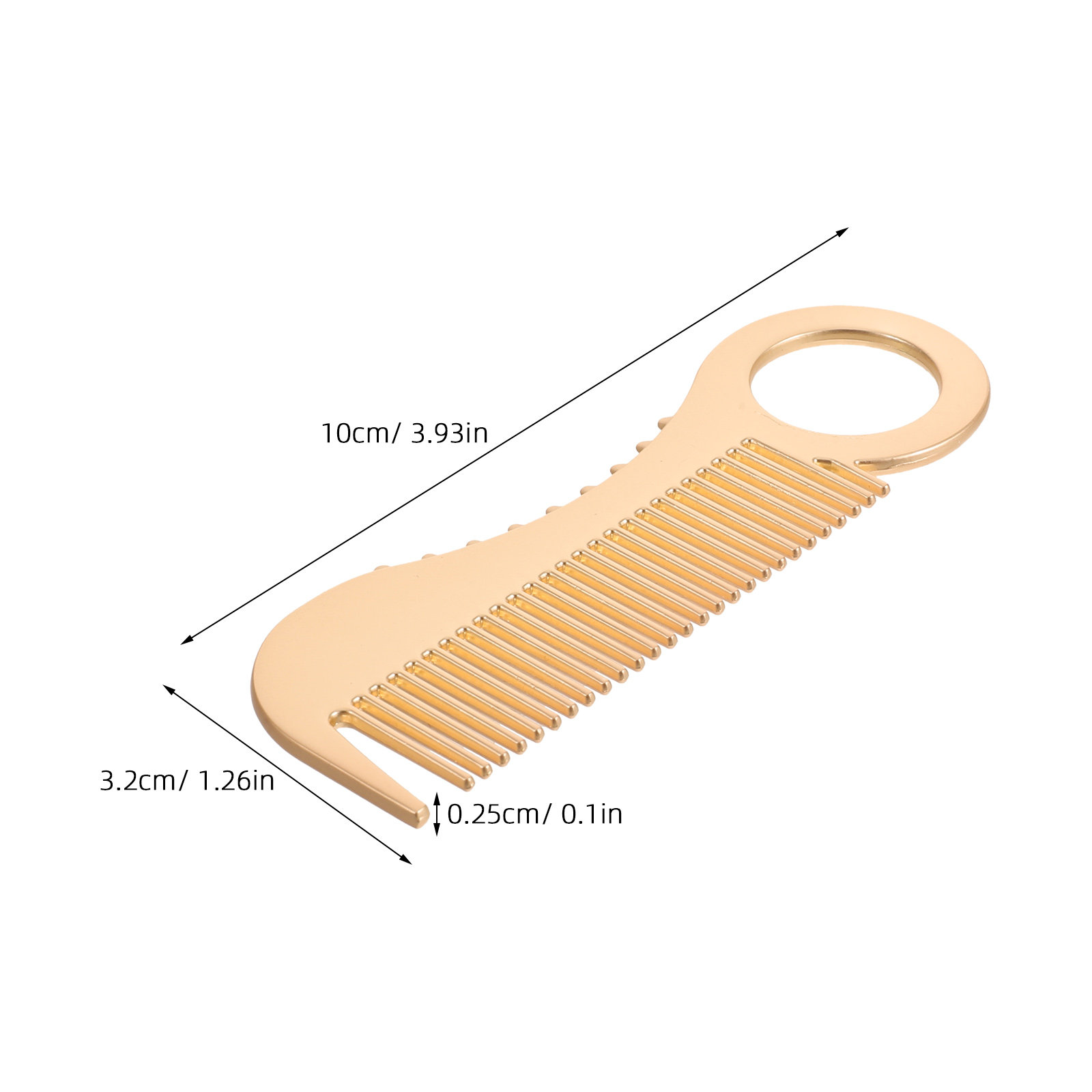 หวีหนวดขนาดพกพา โลหะสีเงิน ป้อ - Comb Fine Tooth บทวิจารณ์และราคา